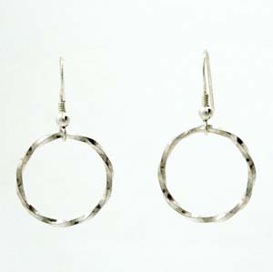 Siver twisted wire ring earrings